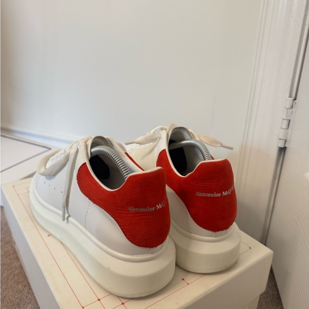 White Alexander McQueen Sneakers with Red Accents - Picture 3 of 6